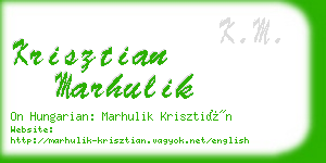 krisztian marhulik business card